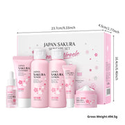 Cherry Blossom Skin Care Set Cleansing And Brightening 6-piece Set