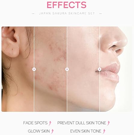 Sakura Skin Care Set 4-piece Set Cleansing Eye Cream Face Cream