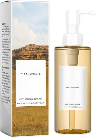 Centella - Huile nettoyante douce pour le visage, vitamine E, hydratante, rafraîchissante, huile nettoyante, nettoyante pour les pores du nez